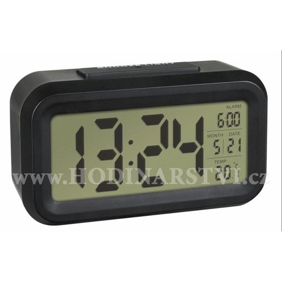 Digitální budík s možností podsvícení TFA 60.2018.01 LUMIO - barva černá