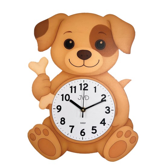 JVD HJ115 - Dětské hodiny s tichým chodem a krásným pejskem