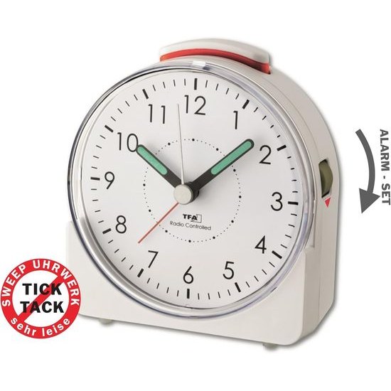 Rádiem řízený analogový budík TFA 60.1513.02 SUNRISE