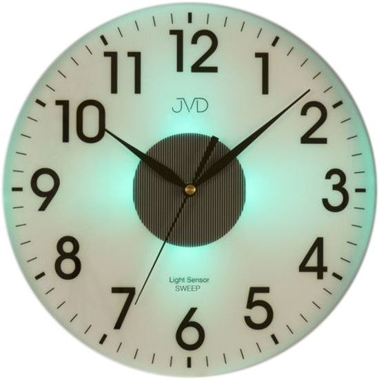 Rádiem řízené nástěnné hodiny JVD RH692.4 s nočním osvětlením