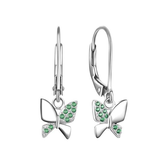 MOISS stříbrné náušnice MOTÝL