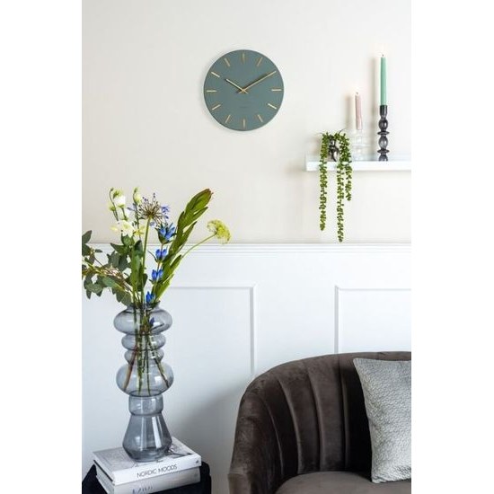 Designové nástěnné hodiny KA5821DG jungle green Karlsson 30cm