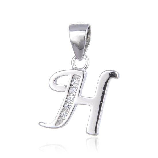 MOISS stříbrný přívěsek PÍSMENO H