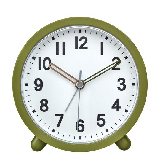 TFA 60.1043.04 - Elektronický analogový budík s tichým chodem - barva olivová