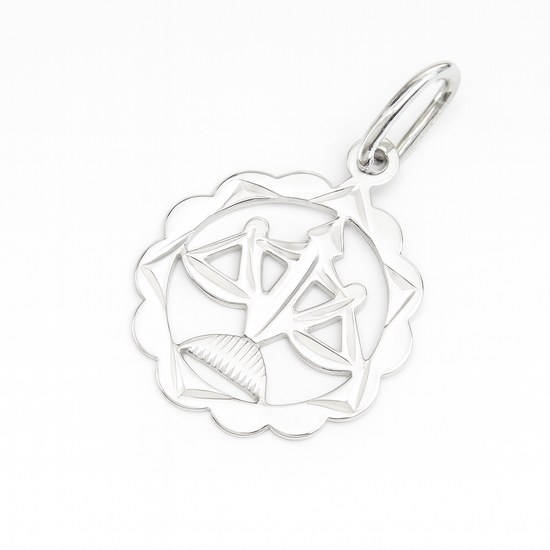 Zlatý přívěšek z bílého zlata zvěrokruh Váhy