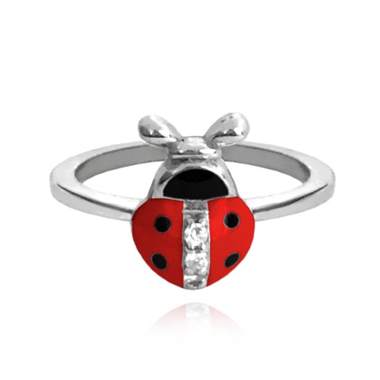 MINET 925/1000 Stříbrný prsten BERUŠKA vykládaná zirkony JMAD0001SR