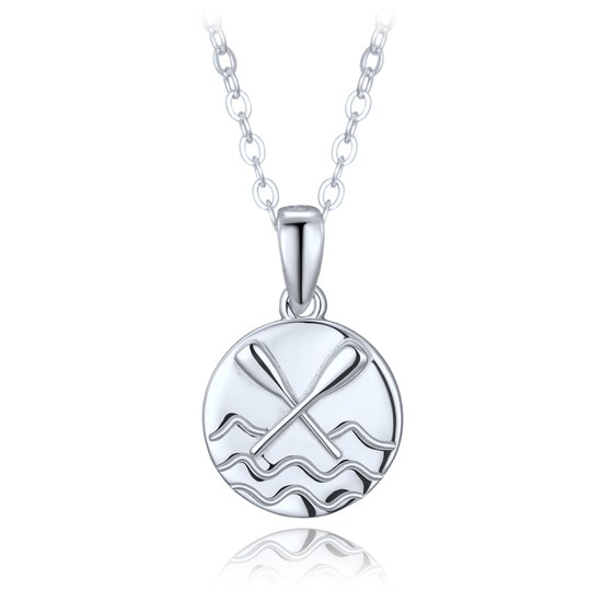 MINET Stříbrný náhrdelník voda a pádla