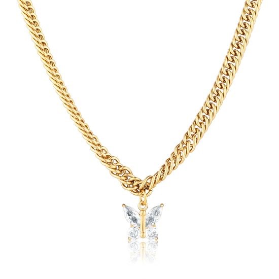 Náhrdelník JVD SSSN0065XJ2GO45 nerez ocel