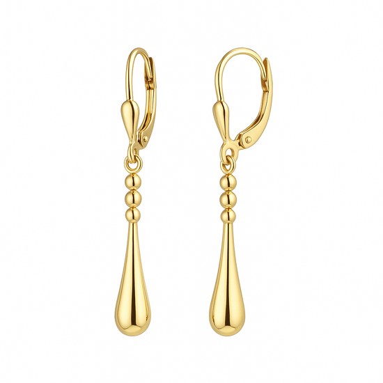 Zlaté visací náušnice klapkové