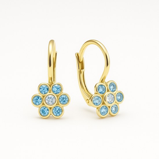 Zlaté náušnice s kameny klapkové