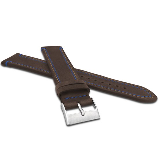 Dvojitě prošitý tmavě hnědý řemínek LAVVU SPORT z luxusní kůže Top Grain - 20