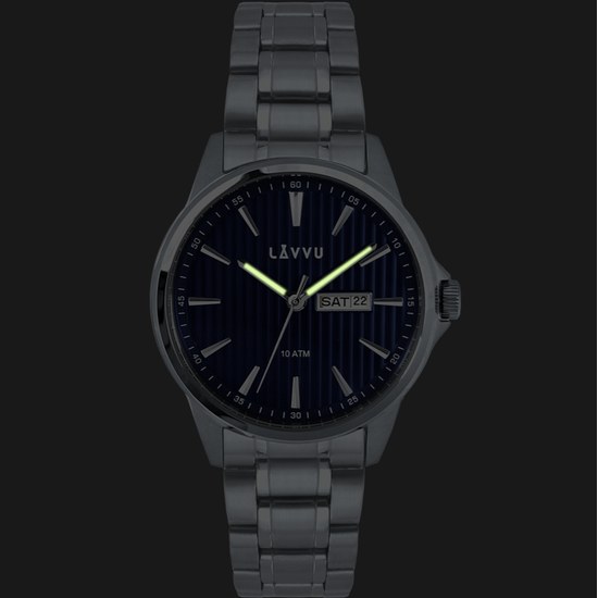 LAVVU Stylové pánské hodinky TRONES Deep Blue 100M
