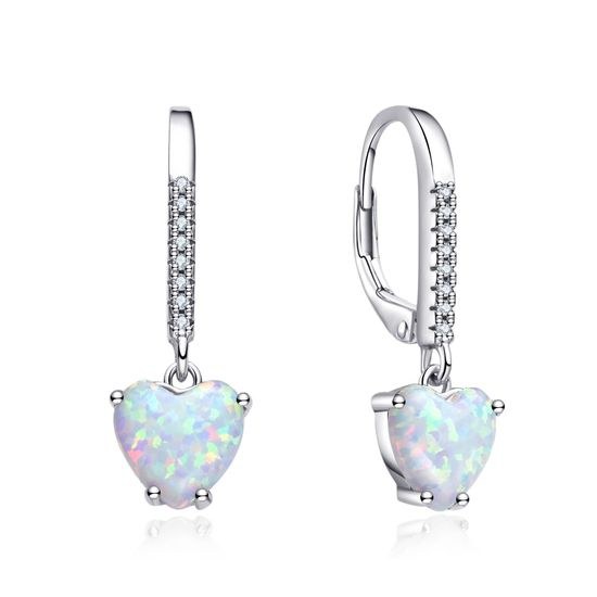 MOISS stříbrné náušnice OPÁL