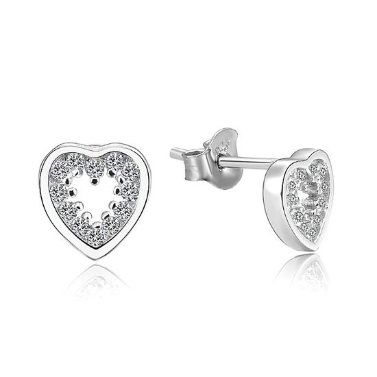 MOISS stříbrné náušnice SRDCE