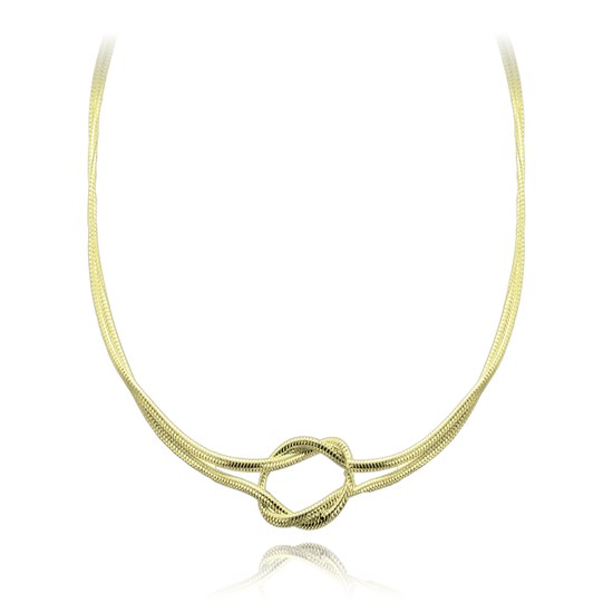 MINET Decentní pozlacený stříbrný náhrdelník