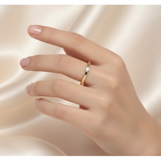 Zlatý 585/1000 prsten s kamenem NR272