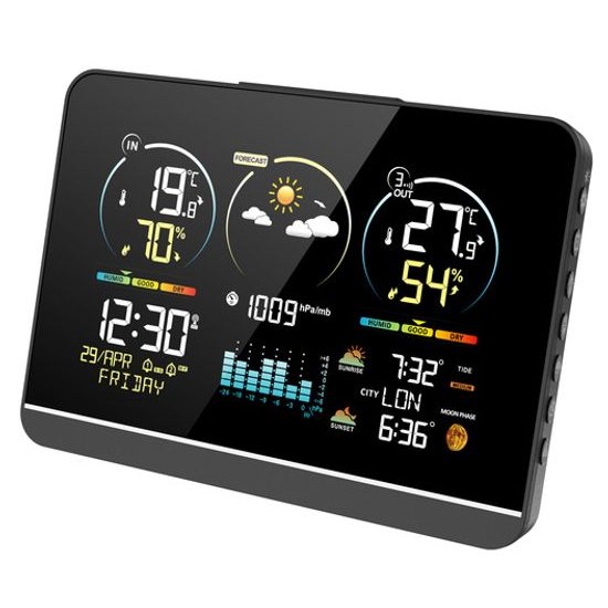 JVD RB3408 - barevná meteorologická stanice se stále osvětleným displejem