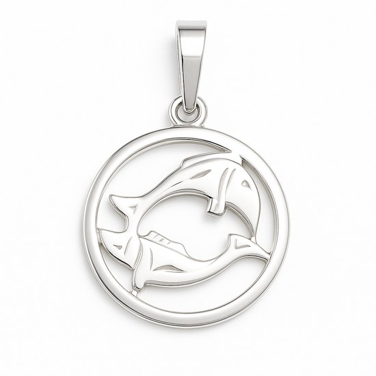 Stříbrný přívěsek zvěrokruh Ryby kolečko