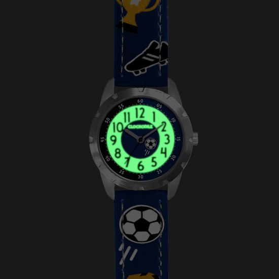 CLOCKODILE Svítící modré chlapecké hodinky FOTBAL CWB0070