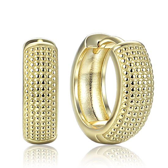 MINET Elegantní pozlacené stříbrné 925/1000 náušnice JMAS0327GE00