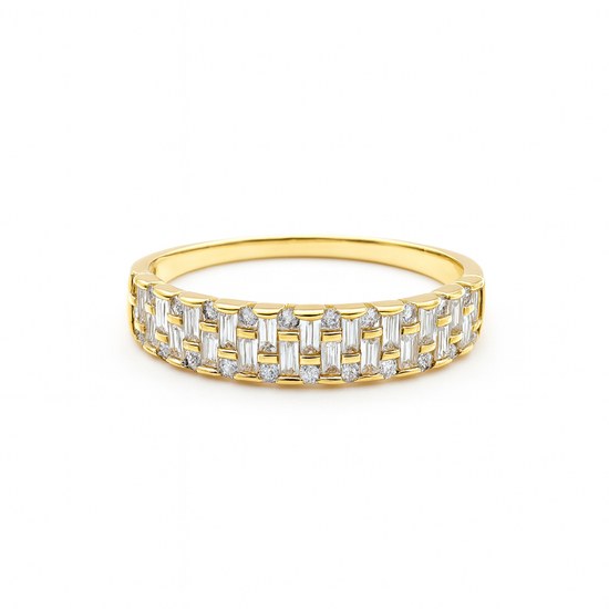 Zlatý prsten se zirkony