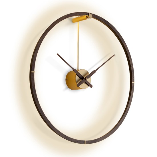 Nomon Ombra mini Premium wall 55 cm - Designové nástěnné hodiny s LED podsvětlením v rámu