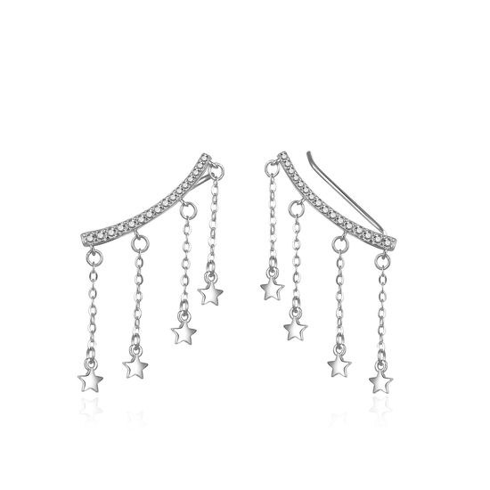 MOISS stříbrné záušnice HVĚZDA