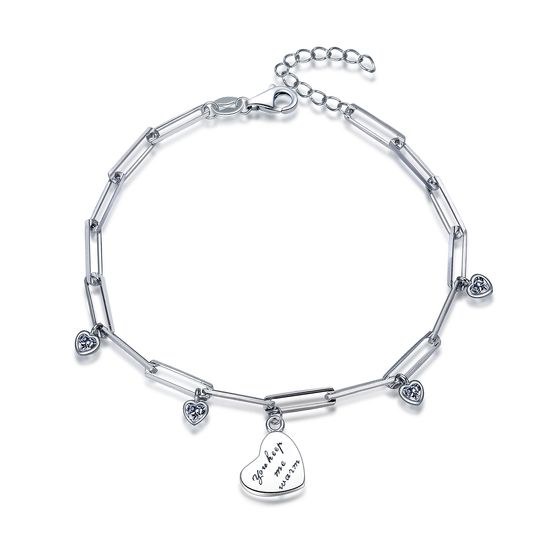 MOISS stříbrný náramek SRDCE