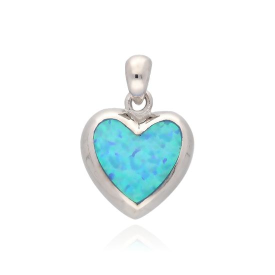 MOISS opálový stříbrný přívěsek SRDCE