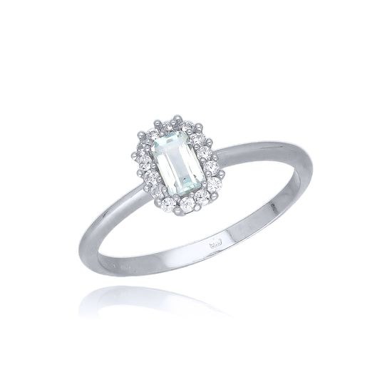 MOISS prsten z bílého zlata TOPAZ