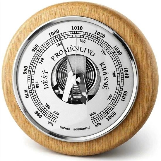 KUBRi 0204A - Špičkový barometr osazený v dubovém dřevě