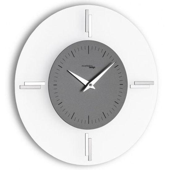Designové nástěnné hodiny I060MAT smoke grey IncantesimoDesign 35cm