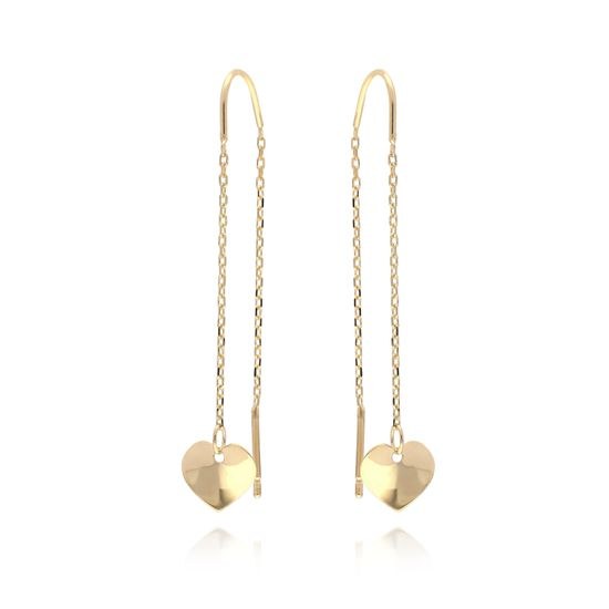 MOISS náušnice ze žlutého zlata SRDCE