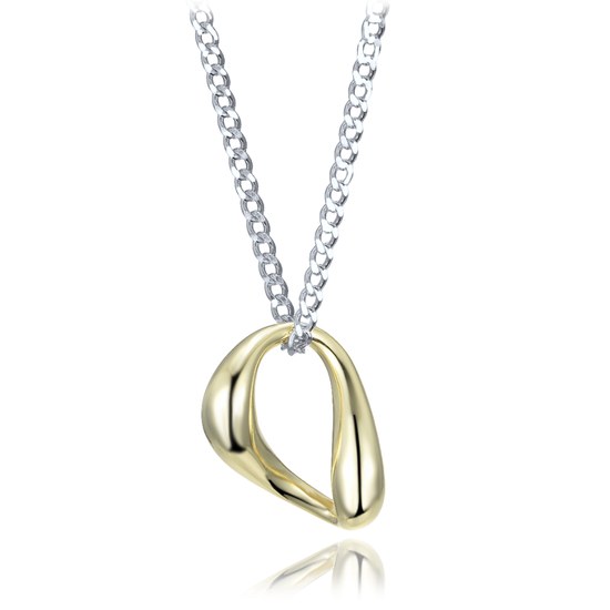 MINET Elegantní dvoubarevný stříbrný náhrdelník Ag 925/1000 11,95g