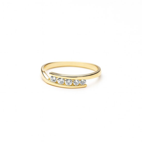 Zlatý prsten se zirkony
