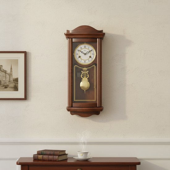 Adler 11017-W - Mechanické půlové kyvadlové hodiny s odbíjením