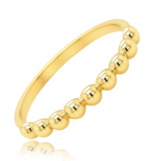 MINET Zlatý prsten s kuličkami Au 585/1000 vel. 52 - 0,85g