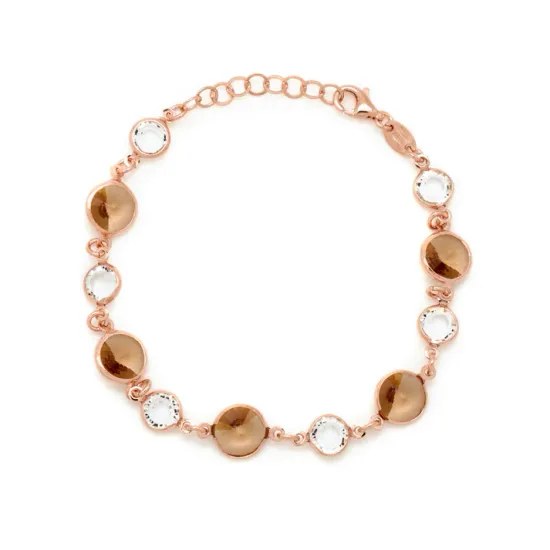 Stříbrný zlacený náramek Victoria Cruz A0692-06SP