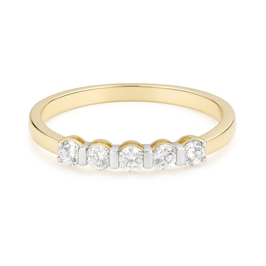 Zlatý prsten se zirkony