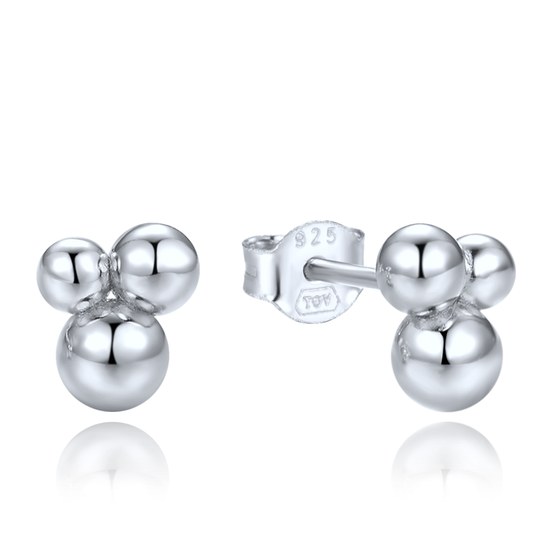 MINET Elegantní stříbrné náušnice kuličky