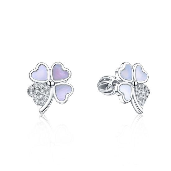 MOISS stříbrné náušnice ČTYŘLÍSTEK