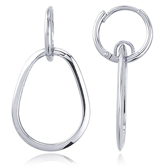 MINET Moderní náušnice z bílého zlata Au 585/1000 1,50g