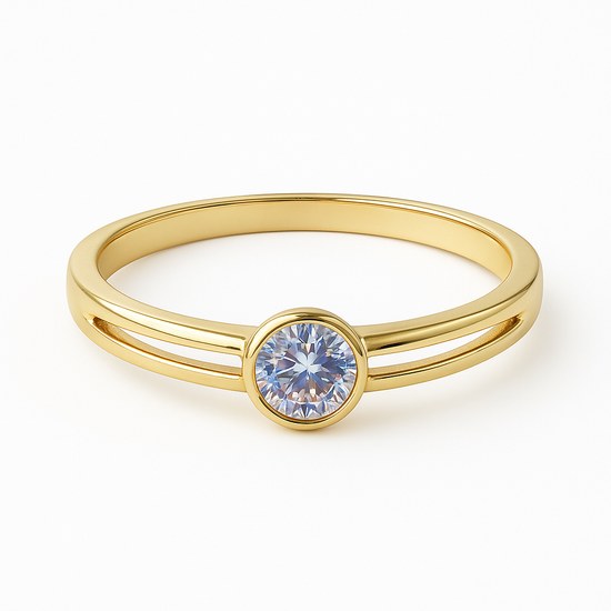 Zlatý prsten se zirkonem