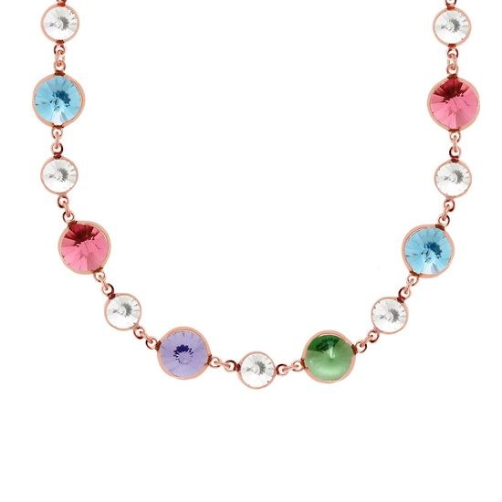 Stříbrný zlacený náhrdelník Victoria Cruz A3012-MSG