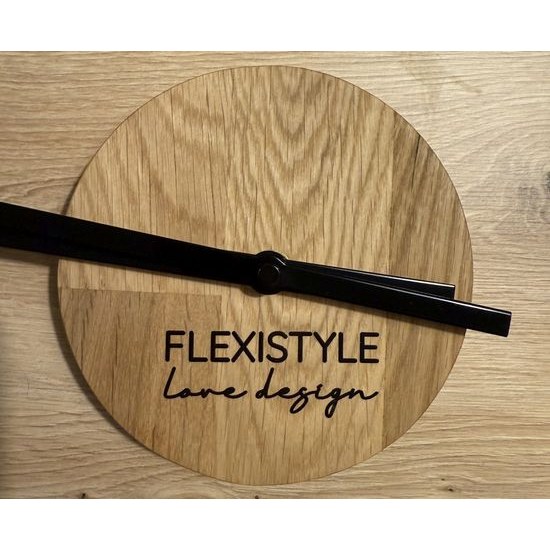 Flexistyle z54g - dubové nalepovací hodiny s průměrem 50-75 cm