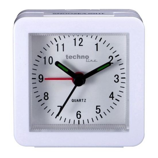Analogový budík Modell SC white