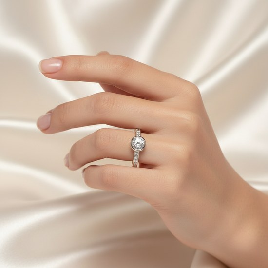 Zlatý prsten se zirkony