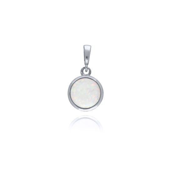 MOISS přívěsek z bílého zlata OPÁL