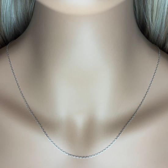 Zlatý 585/1000 řetízek z bílého zlata anker 1318