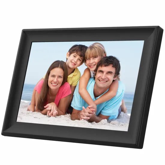 TFA 37.1000.01 - digitální fotorámeček s přesným časem a předpovědí počasí a aplikací Frameo